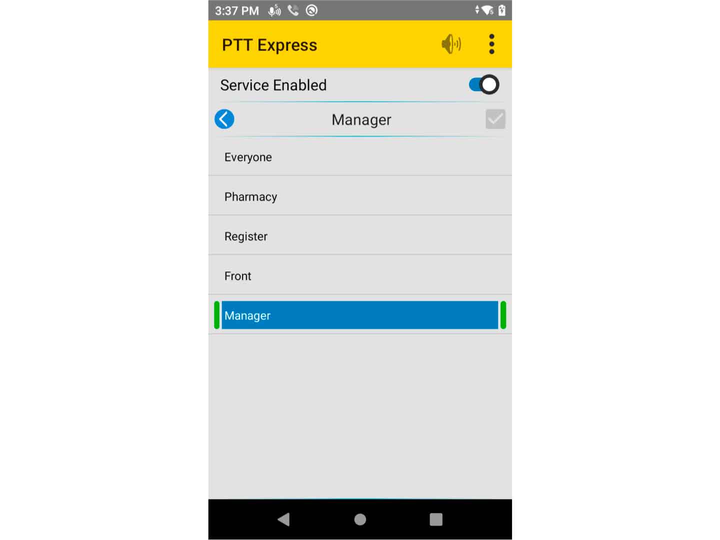 PTT Express Role Selection Screenshot, 4x3, 1440