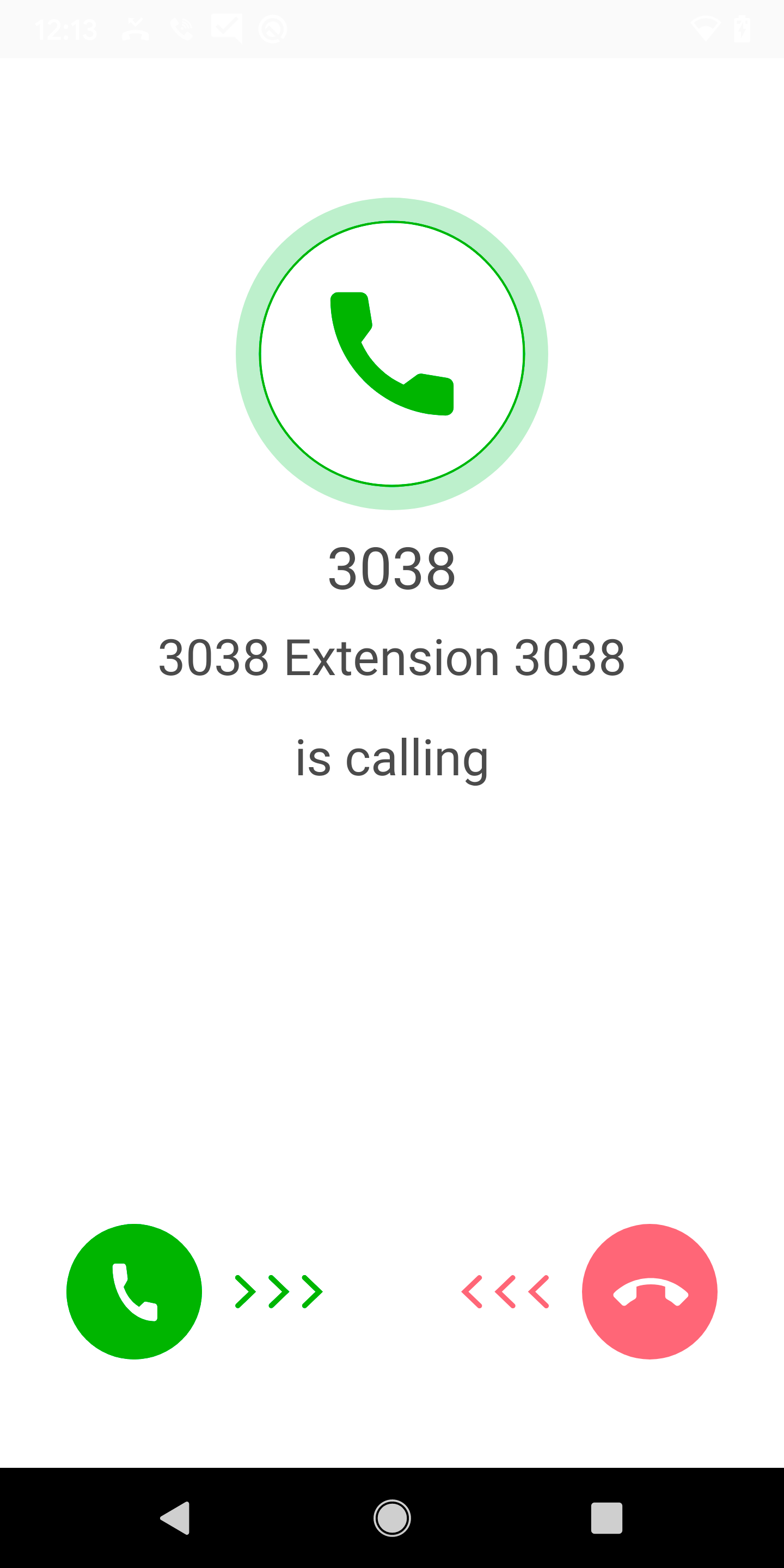 Workforce Connect Screenshot Voice Incoming Call